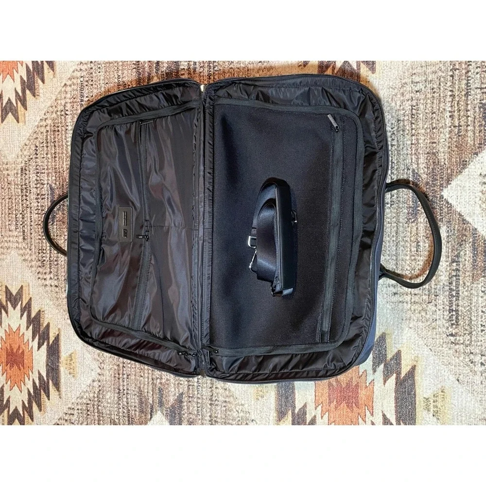 July Carry Me Weekender Bag Navy Blue Nylon Leather Travel Duffel Bag Carry-On